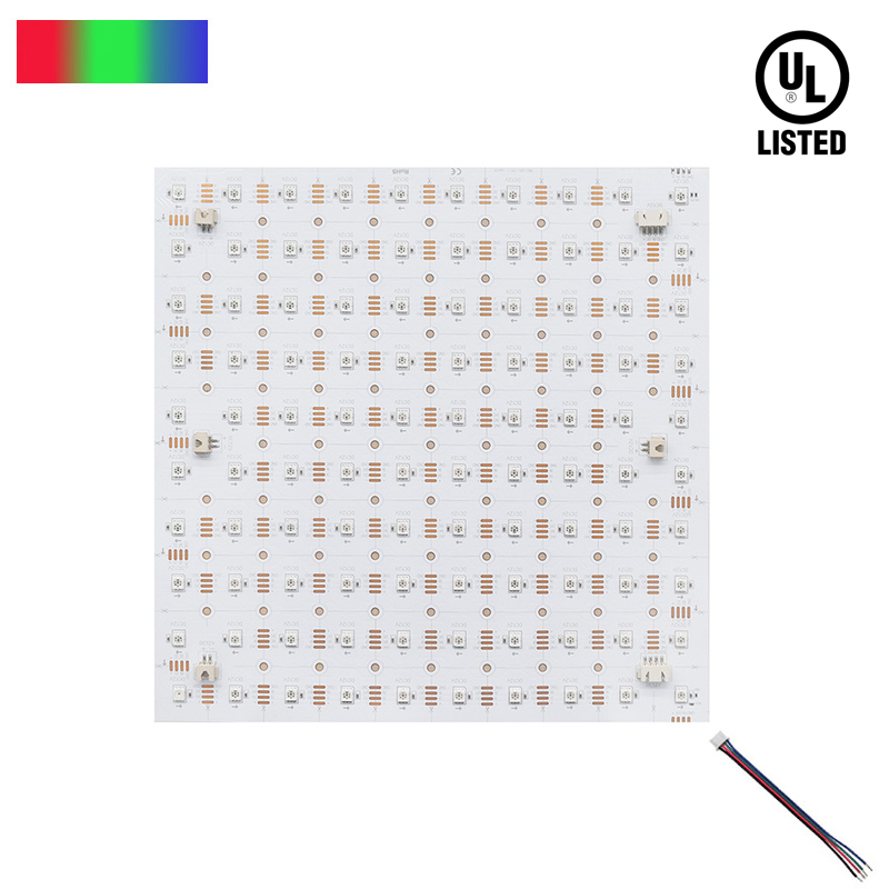 12V 5050 WS2815 Programmable RGB Pixels LED Light Sheet 10X10
